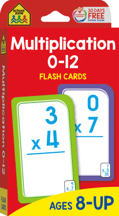 Multiplication 0-12 Flash Cards (G454)