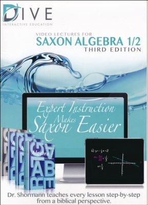 Saxon Math Algebra 1/2 Complete Kit & Solutions Manual & DIVE