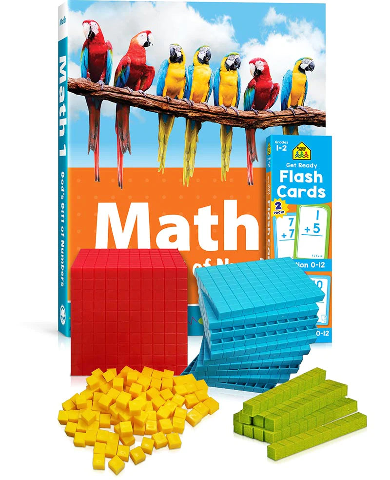 Math 1 Set with Manipulatives Plastic (B215P)