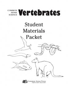 Common Sense Science Vertebrates Materials Packet (H471)