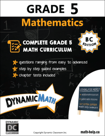 Dynamic Math Grade 5 Workbook & Video Subscription (BC) (G225BC)