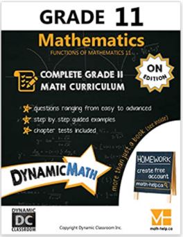 Dynamic Math Grade 11 Workbook (Ontario) (G211ONT)