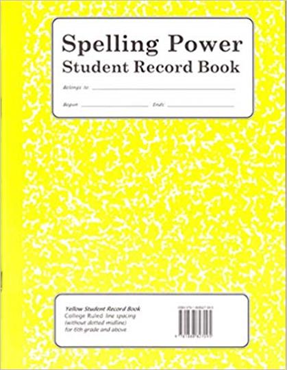 Spelling Power Yellow Student Record Book(Gr 6+) (C596)