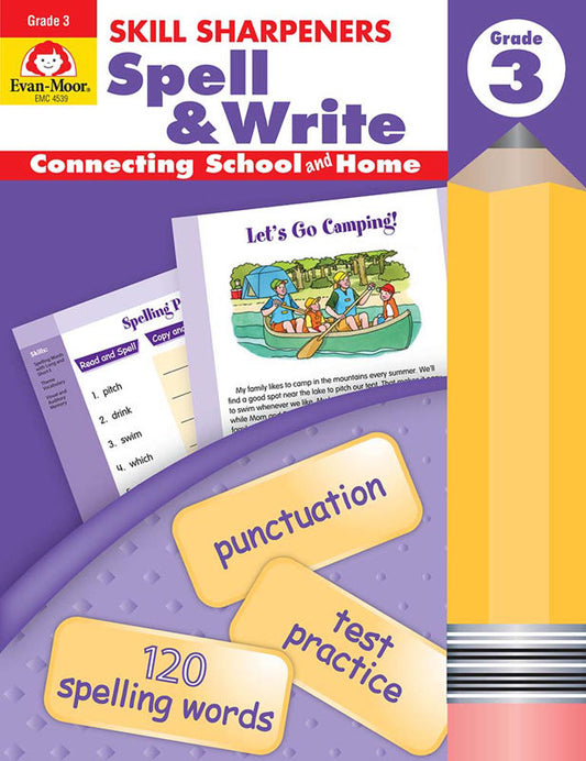 Skill Sharpeners: Spell & Write, Grade 3 (EMC4539)