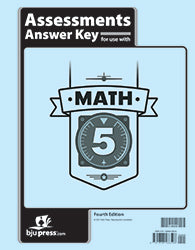 Math 5 Tests Answer Key 4th Ed. (BJ518936)