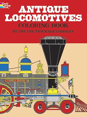 Antique Locomotives Coloring Book (CB208)