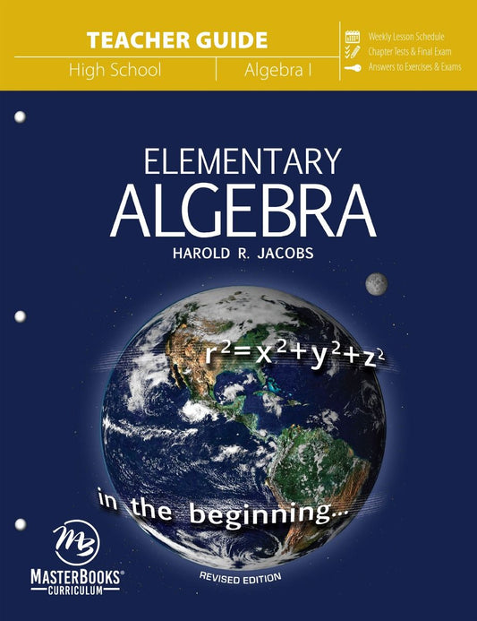 Elementary Algebra - Teacher's Guide (G286)