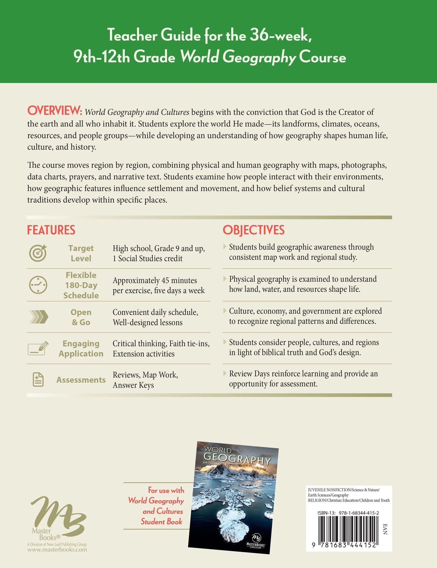 World Geography and Cultures Teacher Guide