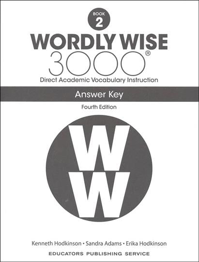 Wordly Wise 3000 4th Edition Book 2 Answer Key (C923)