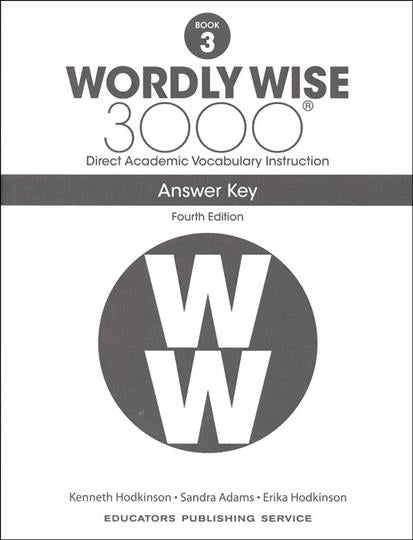 Wordly Wise 3000 4th Edition Book 3 Answer Key (C924)
