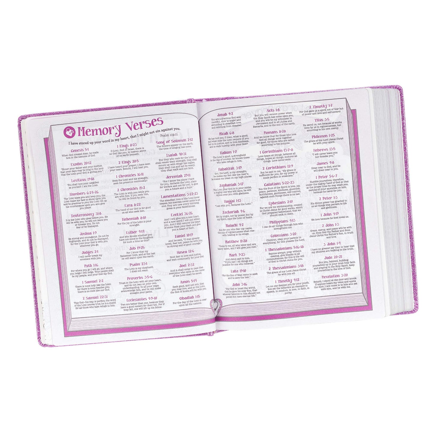 Purple Glitter My Creative Bible for Girls - ESV Journaling Bible (K488)