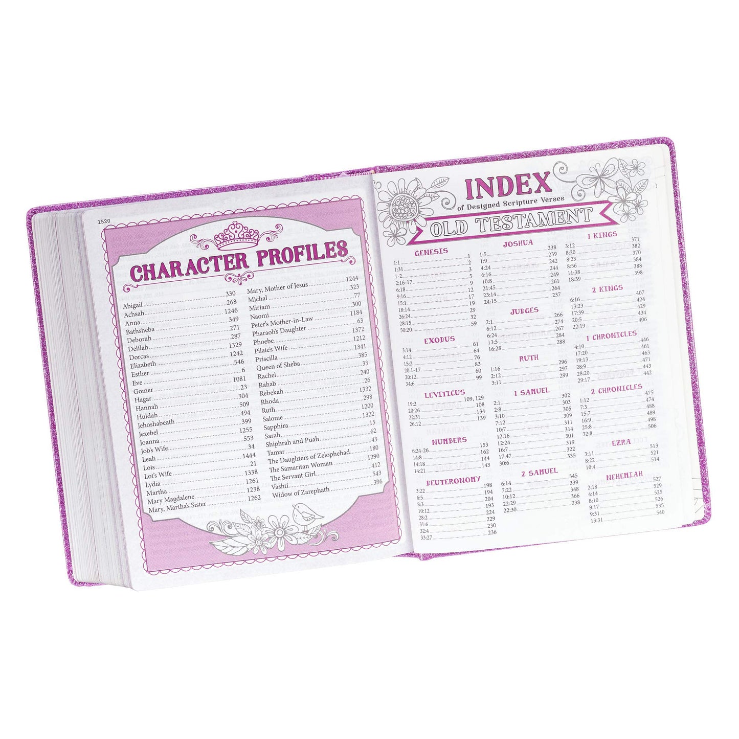 Purple Glitter My Creative Bible for Girls - ESV Journaling Bible (K488)