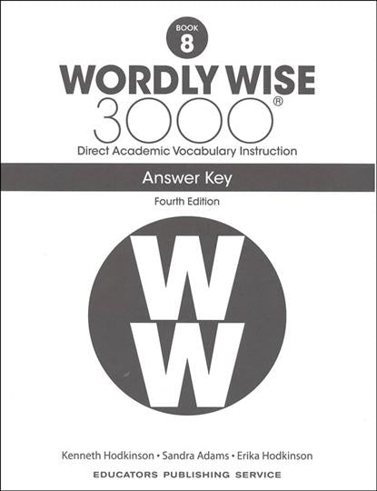 Wordly Wise 3000 4th Edition Book 8 Answer Key (C929)