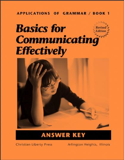 Applications of Grammar - Book 1 Answer Key (C641)