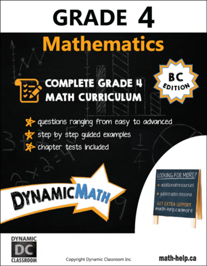 Dynamic Math Grade 4 Workbook & Video Bundle (BC) (G224BC)