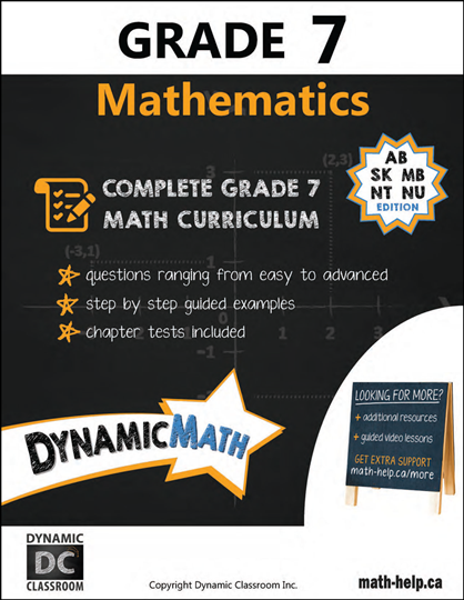 Dynamic Math Grade 7 Workbook & Video Bundle (Western Provinces) (227WE)
