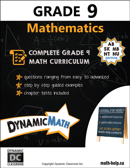 Dynamic Math Grade 9 Workbook & Video Bundle (Western Provinces) (G229WE)
