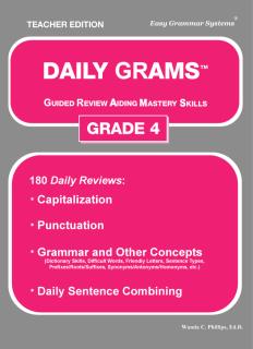 Daily Grams Grade 4 Teachers Edition (C292)