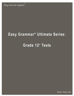 Easy Grammar Ultimate Series Grade 12 Tests (C880)