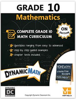 Dynamic Math Grade 10 Workbook (Ontario) (G210ONT)