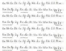 Cursive Alphabet Desk Strips (C219) โ Heritage Resources