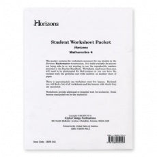 Horizons Math 4 Student Worksheet Packet (G082)