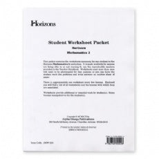 Hgenerations Math 2 Horizons Math 2 Student Worksheet Packet – Heritage Resources