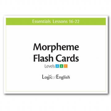 Morpheme Flash Cards Lesson 16-22 (E488)