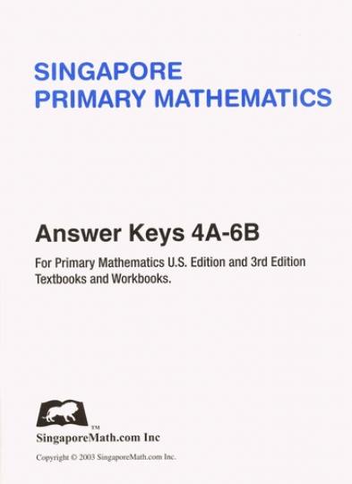Primary Math Answer Key Booklet 4A-6B (G649)