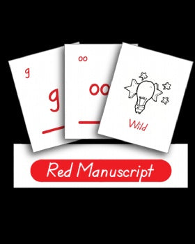 Phonogram Game Cards - Manuscript Red (E445)