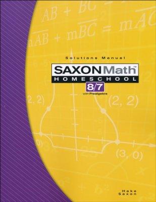 Saxon Math 87 Solutions Manual 3rd Ed. (G1125)