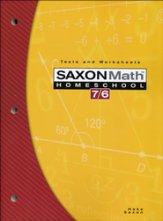 Saxon Math 76 Tests and Worksheets (G1120)