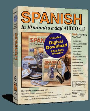 SPANISH in 10 minutes a day - Book and Audio CD (F362)