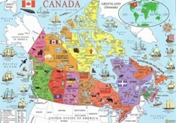 Illustrated Map of Canada (J251)