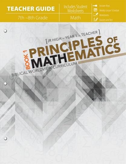 Principles of Mathematics 1 Teachers Guide/Student Book (G572)